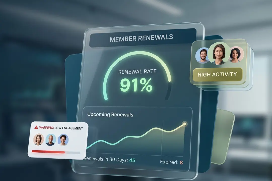 Stay on top of membership renewals and member activity with real-time insights that help your team retain more clients.